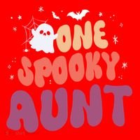 Groovy One Spooky Aunt Boo Ghost Halloween Pumpkin Gift Santa Hat thumb 1
