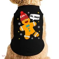 Gingerbread Oh Snap Christmas Funny Gift Doggie Tank thumb 0