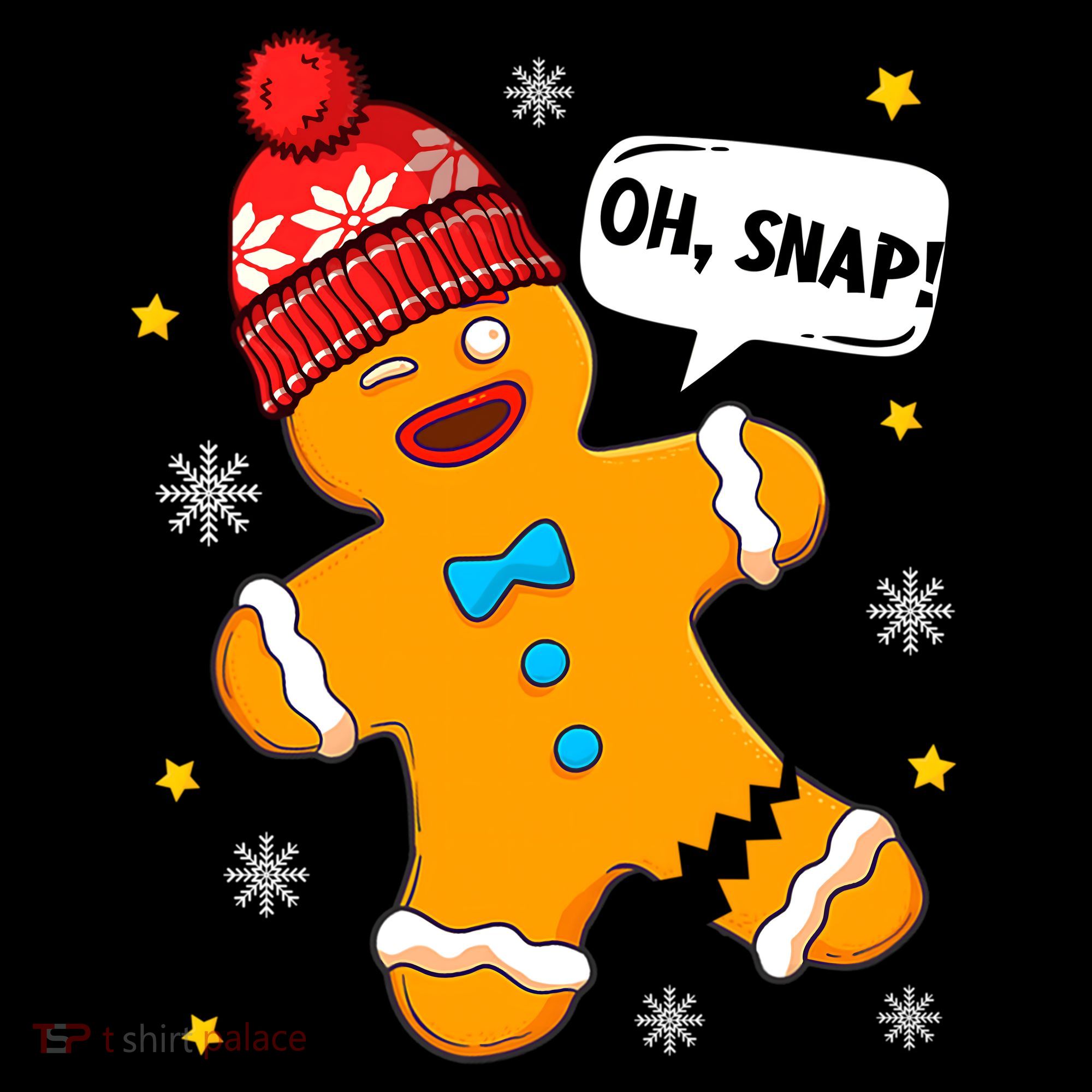 Gingerbread Oh Snap Christmas Funny Gift USA-Made Doggie Bandana