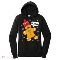 Gingerbread Oh Snap Christmas Funny Gift Women's Hoodie thumb 0