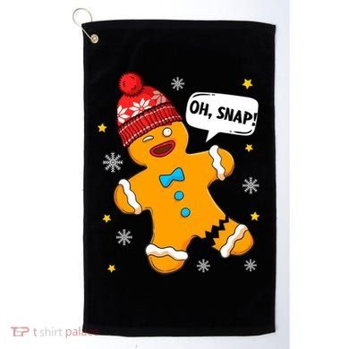 Gingerbread Oh Snap Christmas Funny Gift Golf Towel