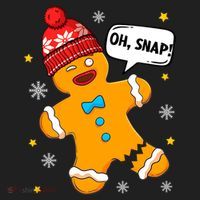 Gingerbread Oh Snap Christmas Funny Gift Golf Towel thumb 3
