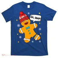 Gingerbread Oh Snap Christmas Funny Gift T-Shirt thumb 0