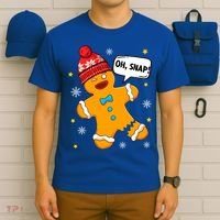 Gingerbread Oh Snap Christmas Funny Gift T-Shirt thumb 6