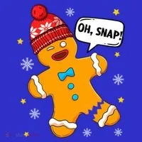 Gingerbread Oh Snap Christmas Funny Gift T-Shirt thumb 7