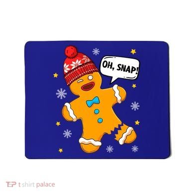 Gingerbread Oh Snap Christmas Funny Gift Mousepad