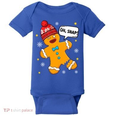 Gingerbread Oh Snap Christmas Funny Gift Baby Bodysuit
