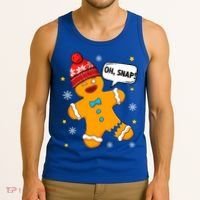Gingerbread Oh Snap Christmas Funny Gift Tank Top thumb 3