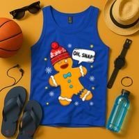 Gingerbread Oh Snap Christmas Funny Gift Tank Top thumb 4