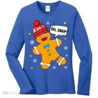 Gingerbread Oh Snap Christmas Funny Gift Women's Long Sleeve Shirt thumb 0