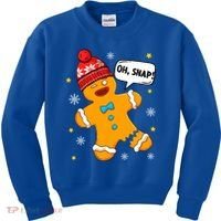 Gingerbread Oh Snap Christmas Funny Gift Kids Sweatshirt thumb 0