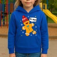 Gingerbread Oh Snap Christmas Funny Gift Kids Hoodie thumb 3