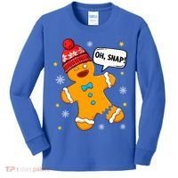 Gingerbread Oh Snap Christmas Funny Gift Kids Long Sleeve Shirt thumb 0