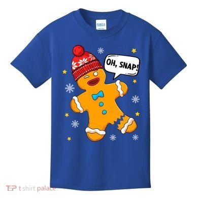 Gingerbread Oh Snap Christmas Funny Gift Kids T-Shirt