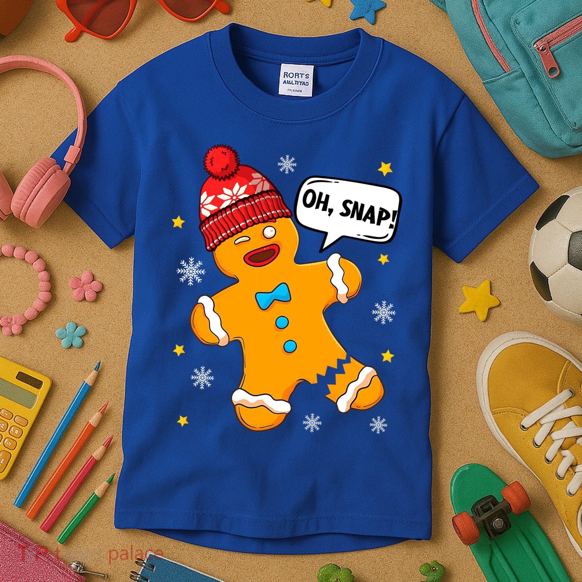 Gingerbread Oh Snap Christmas Funny Gift Kids T-Shirt