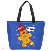 Gingerbread Oh Snap Christmas Funny Gift Tote Bag thumb 0