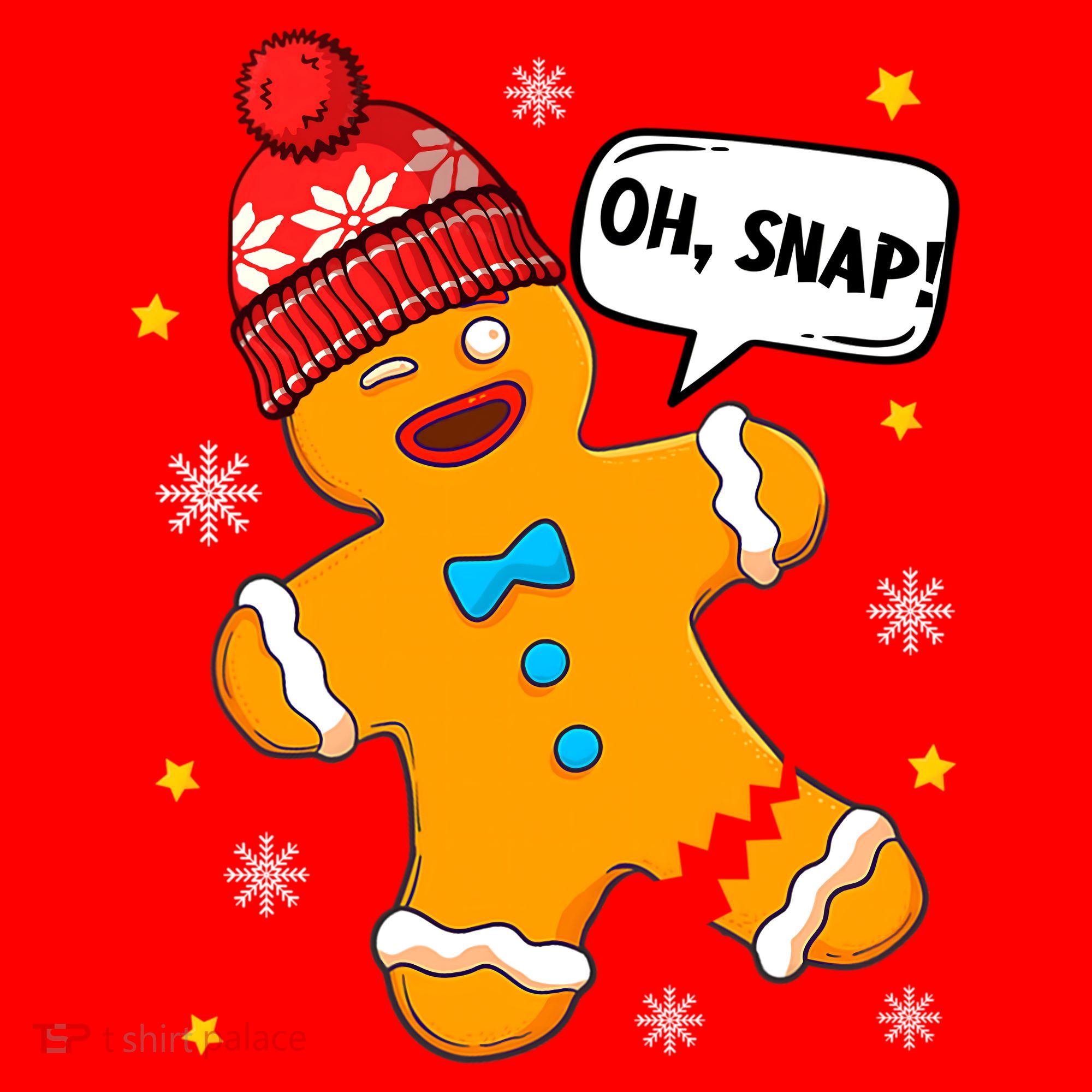 Gingerbread Oh Snap Christmas Funny Gift Santa Hat