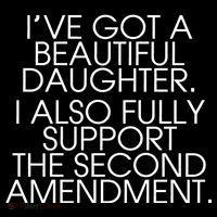 Got A Beautiful Daughter Support The Second Amendment Baby Bodysuit thumb 2