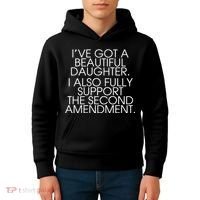 Got A Beautiful Daughter Support The Second Amendment Kids Hoodie thumb 4