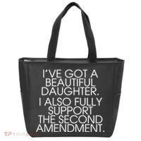 Got A Beautiful Daughter Support The Second Amendment Tote Bag thumb 0