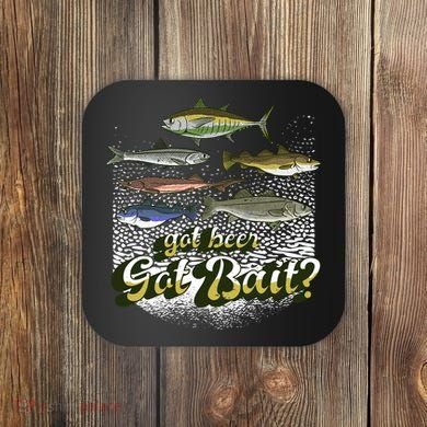 Got Beer Got Bait Fishing Coaster