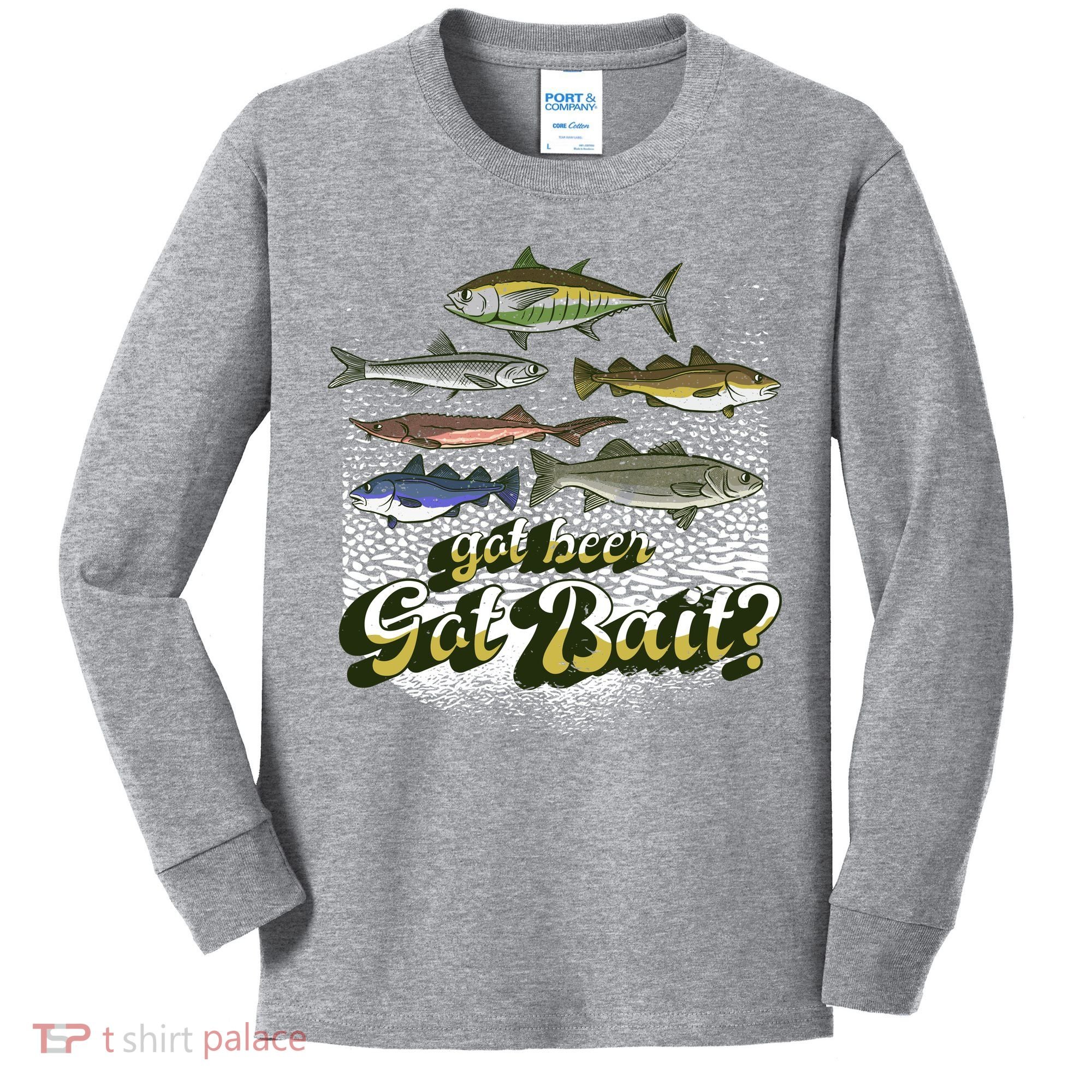 Got Beer Got Bait Fishing Kids Long Sleeve Shirt