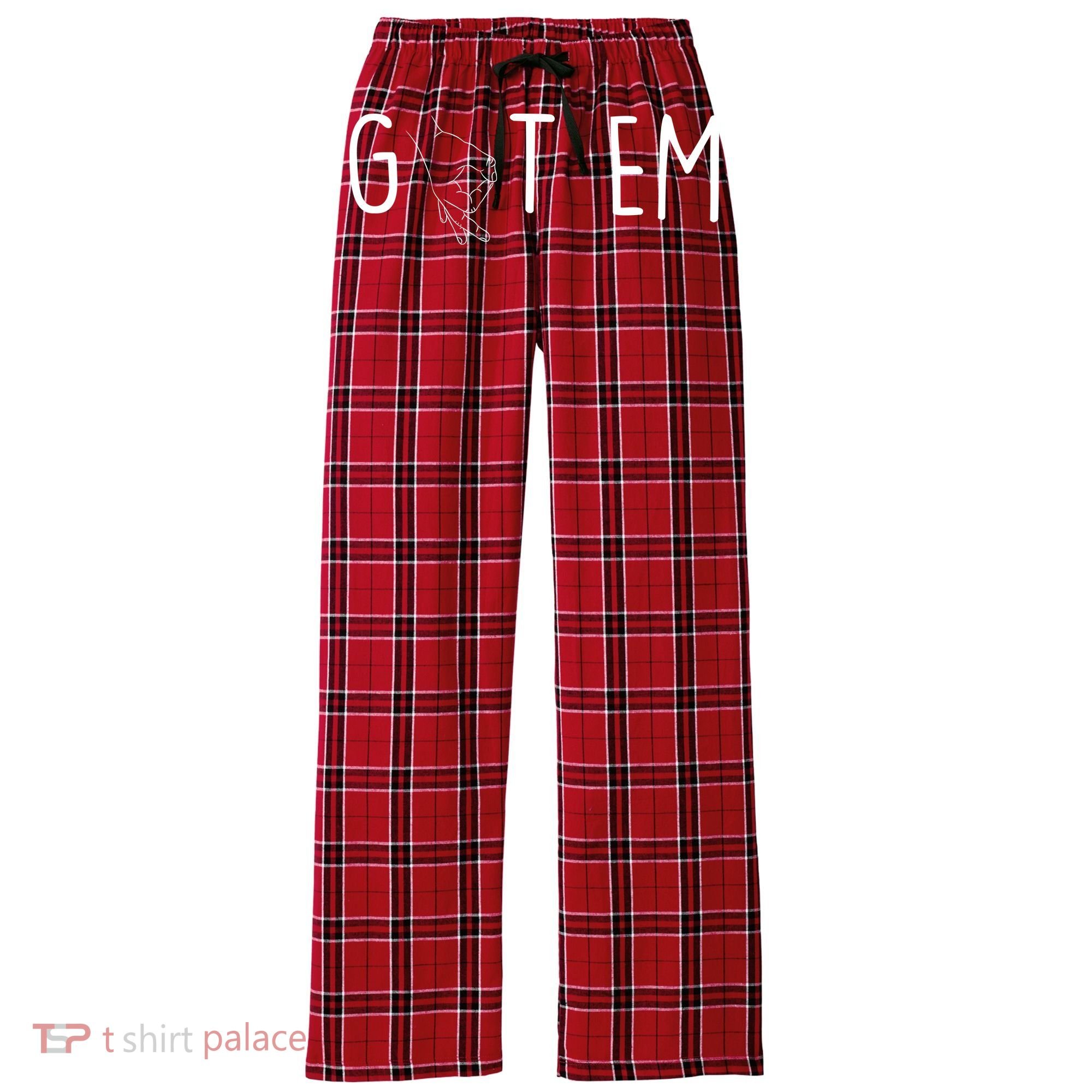 Got Em Funny Prank Women's Flannel Plaid Pajama Pants