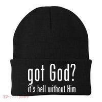 Got God It's Hell Without Him Beanie thumb 0