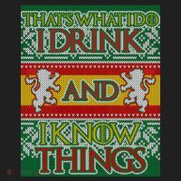 GOT I Drink and I Know Things Ugly Christmas Women's Sweatshirt thumb 2