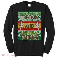 GOT I Drink and I Know Things Ugly Christmas Sweatshirt thumb 0