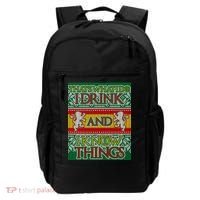 GOT I Drink and I Know Things Ugly Christmas Backpack thumb 0