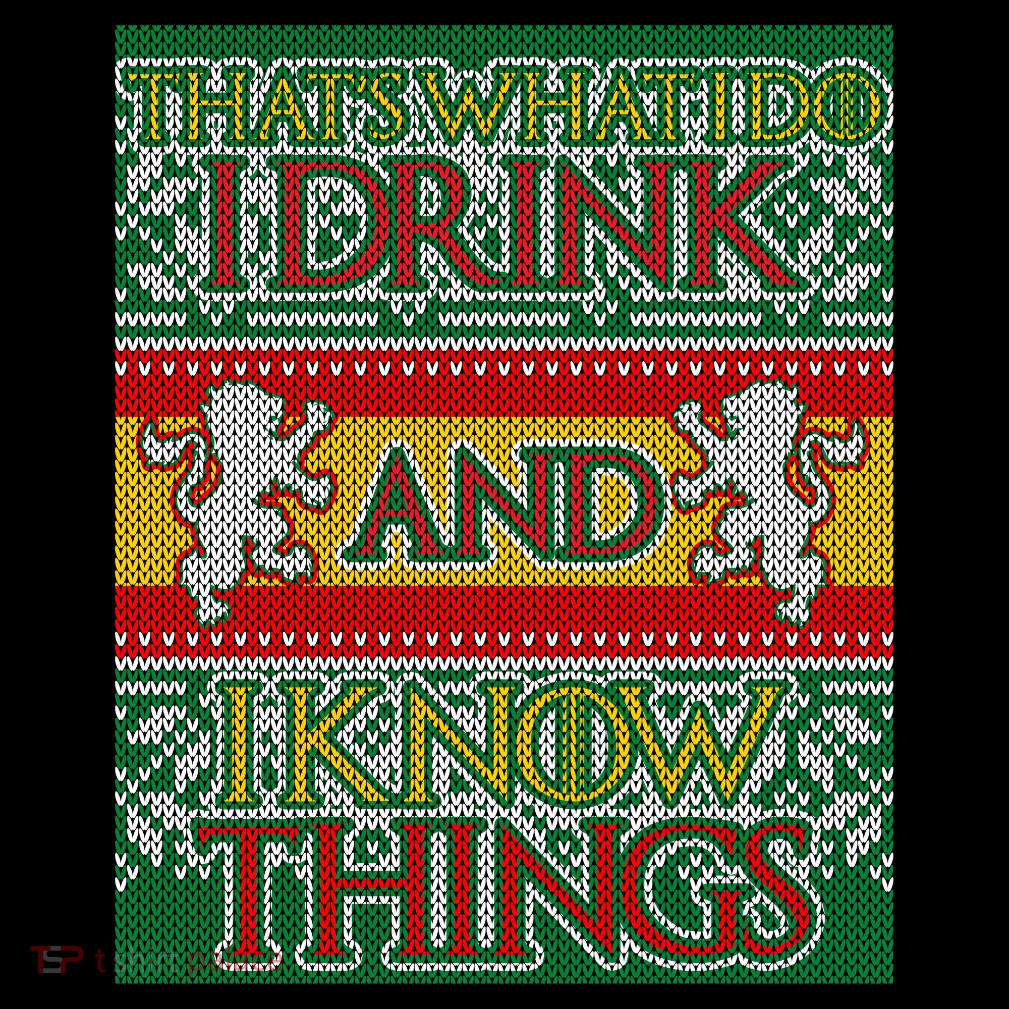 GOT I Drink and I Know Things Ugly Christmas Polo
