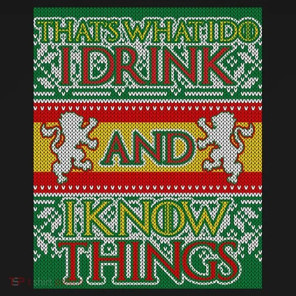 GOT I Drink and I Know Things Ugly Christmas Toddler Hoodie