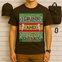 GOT I Drink and I Know Things Ugly Christmas T-Shirt thumb 6