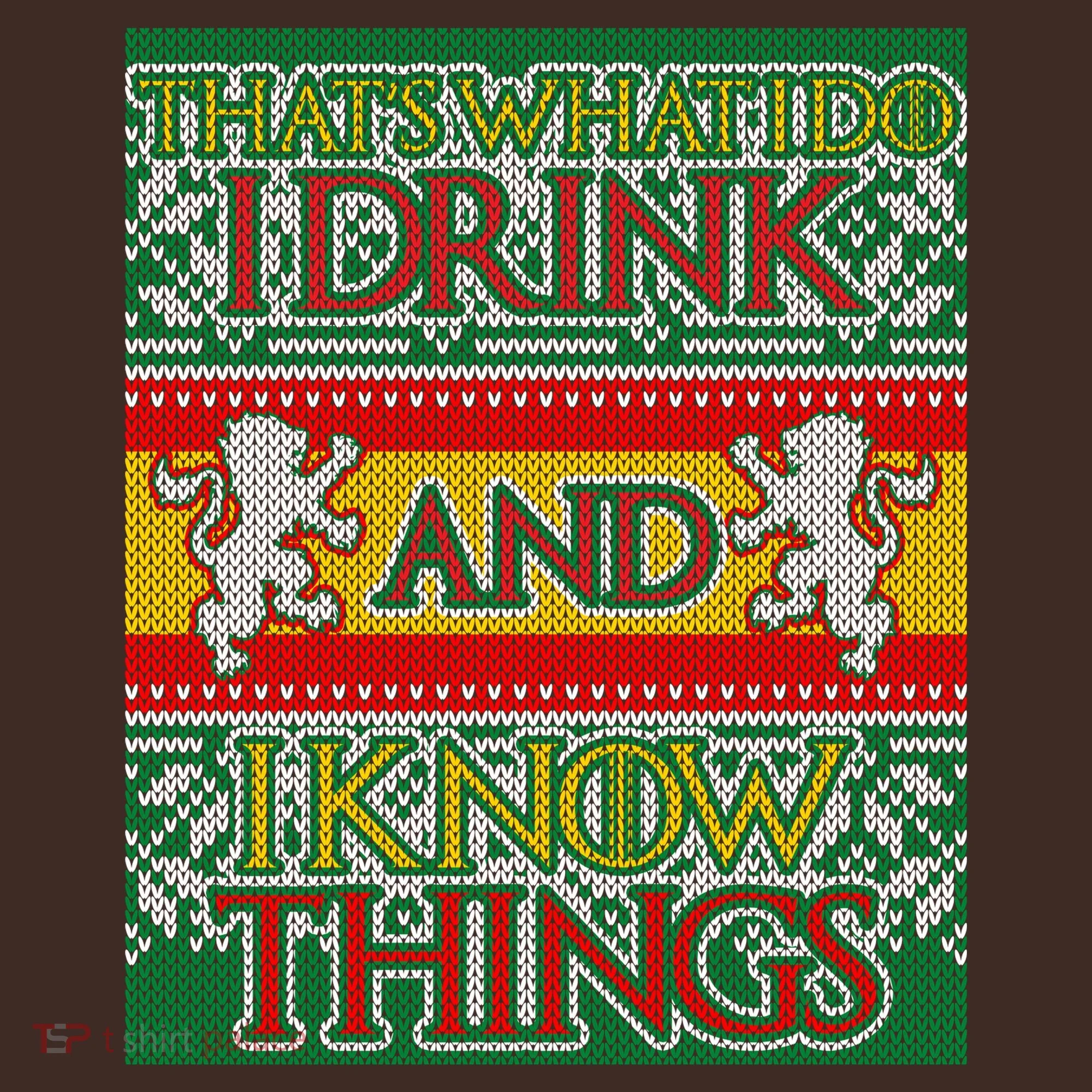 GOT I Drink and I Know Things Ugly Christmas Baby Bodysuit