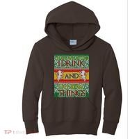 GOT I Drink and I Know Things Ugly Christmas Kids Hoodie thumb 0