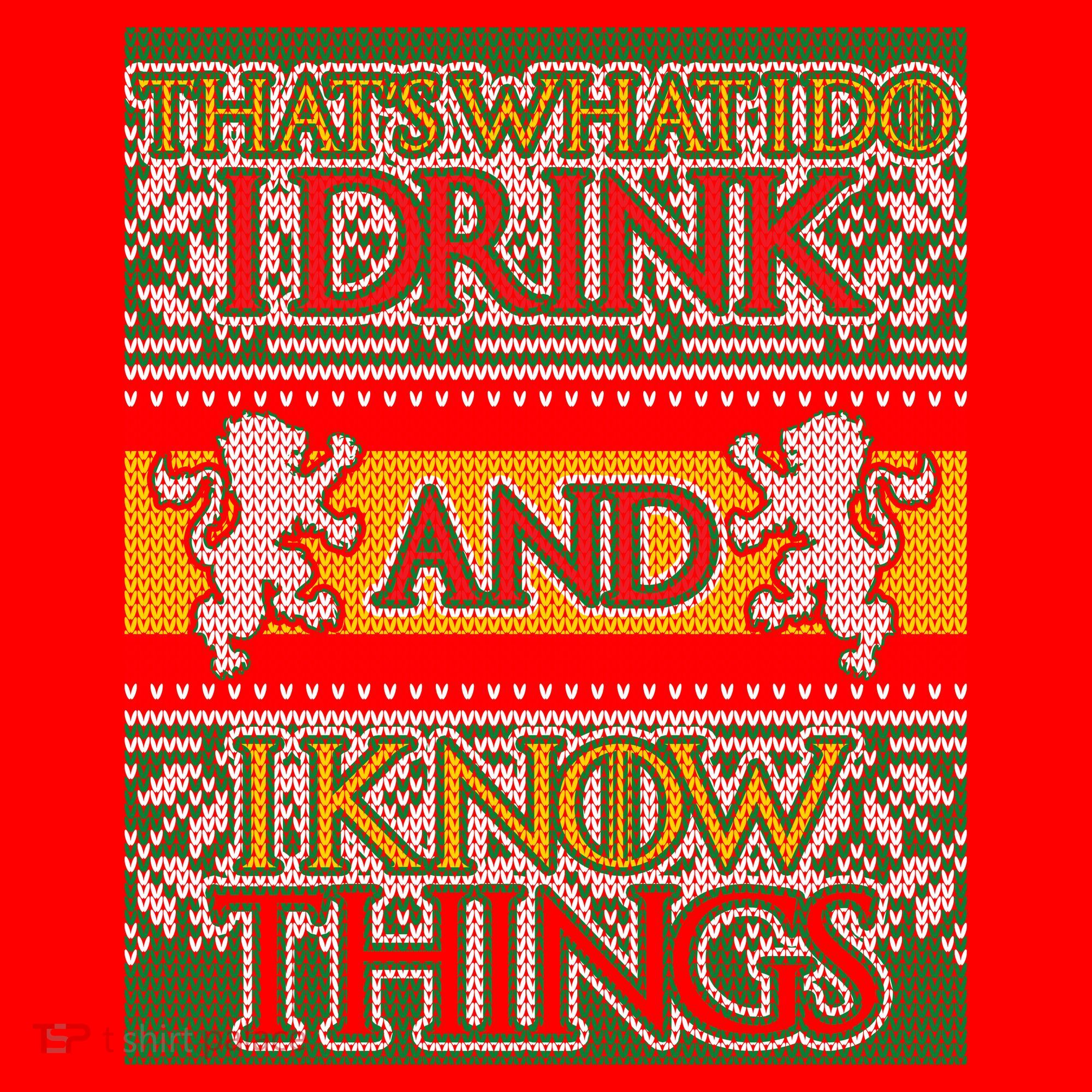 GOT I Drink and I Know Things Ugly Christmas Santa Hat