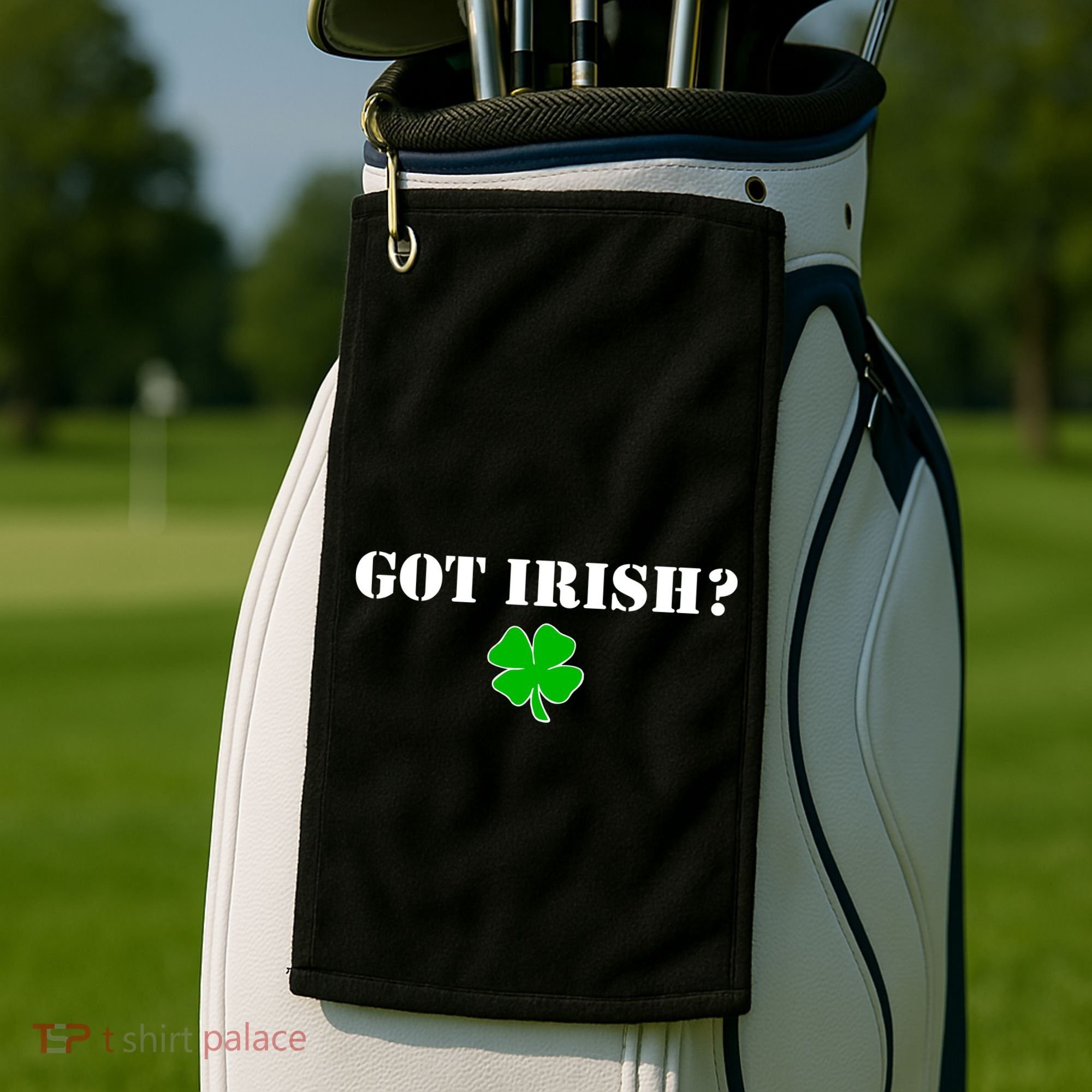 Got Irish? Cloverleaf Golf Towel