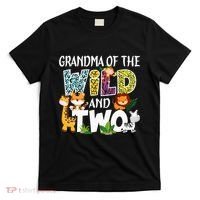 Grandma Of The Wild and Two Zoo Safari Jungle Birthday T-Shirt thumb 0