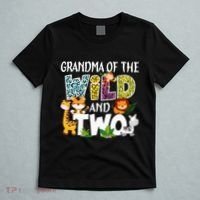 Grandma Of The Wild and Two Zoo Safari Jungle Birthday T-Shirt thumb 5
