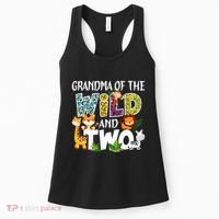 Grandma Of The Wild and Two Zoo Safari Jungle Birthday Women's Tank Top thumb 0