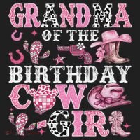 Grandma Of The Birthday Cow Girl Rodeo Cow Girl Birthday Women's Sweatshirt thumb 2