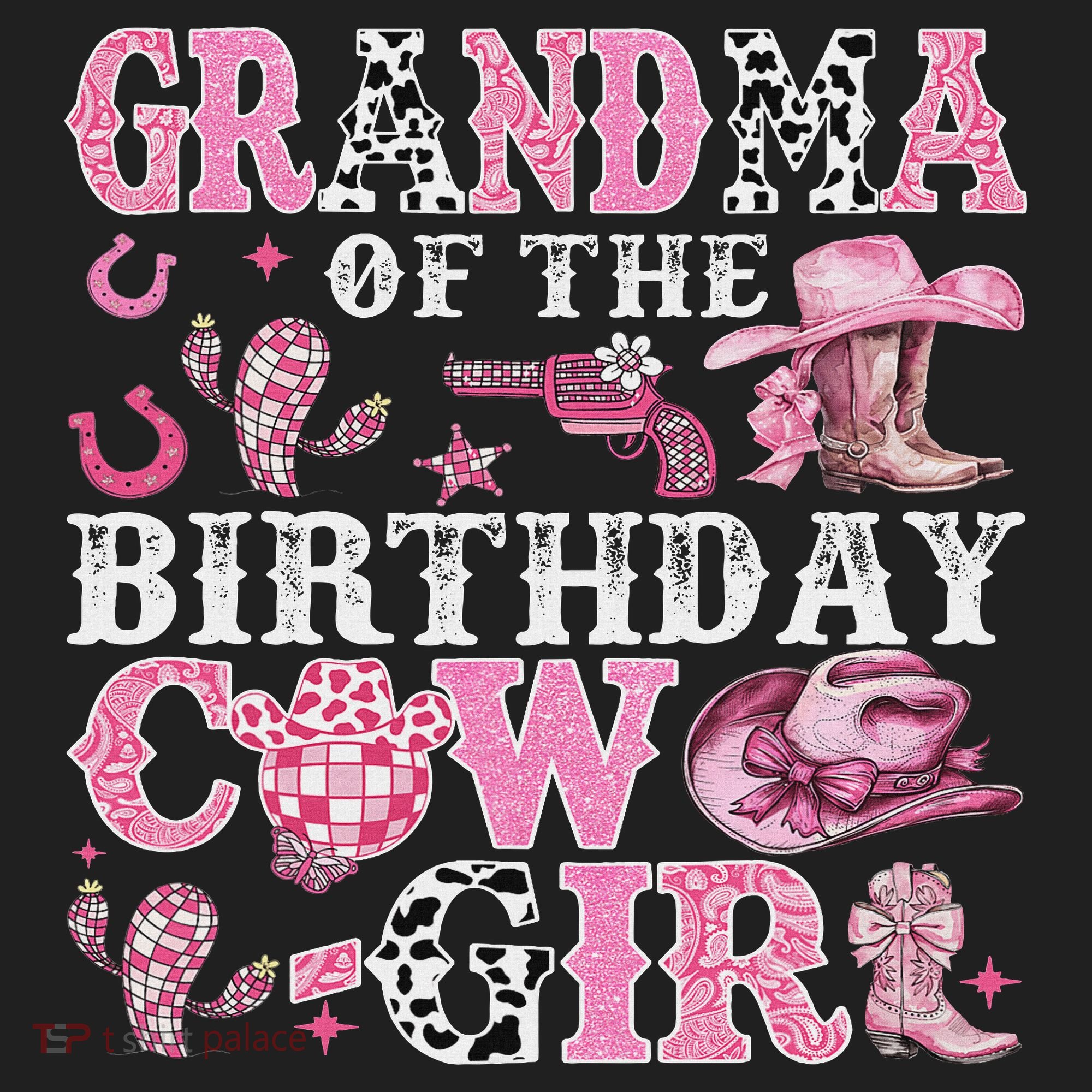 Grandma Of The Birthday Cow Girl Rodeo Cow Girl Birthday Women's Sweatshirt