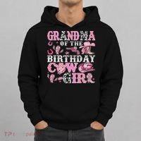 Grandma Of The Birthday Cow Girl Rodeo Cow Girl Birthday Hoodie thumb 0