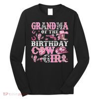 Grandma Of The Birthday Cow Girl Rodeo Cow Girl Birthday Long Sleeve Shirt thumb 0