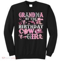 Grandma Of The Birthday Cow Girl Rodeo Cow Girl Birthday Sweatshirt thumb 0