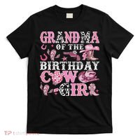 Grandma Of The Birthday Cow Girl Rodeo Cow Girl Birthday T-Shirt thumb 0
