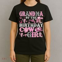 Grandma Of The Birthday Cow Girl Rodeo Cow Girl Birthday T-Shirt thumb 4