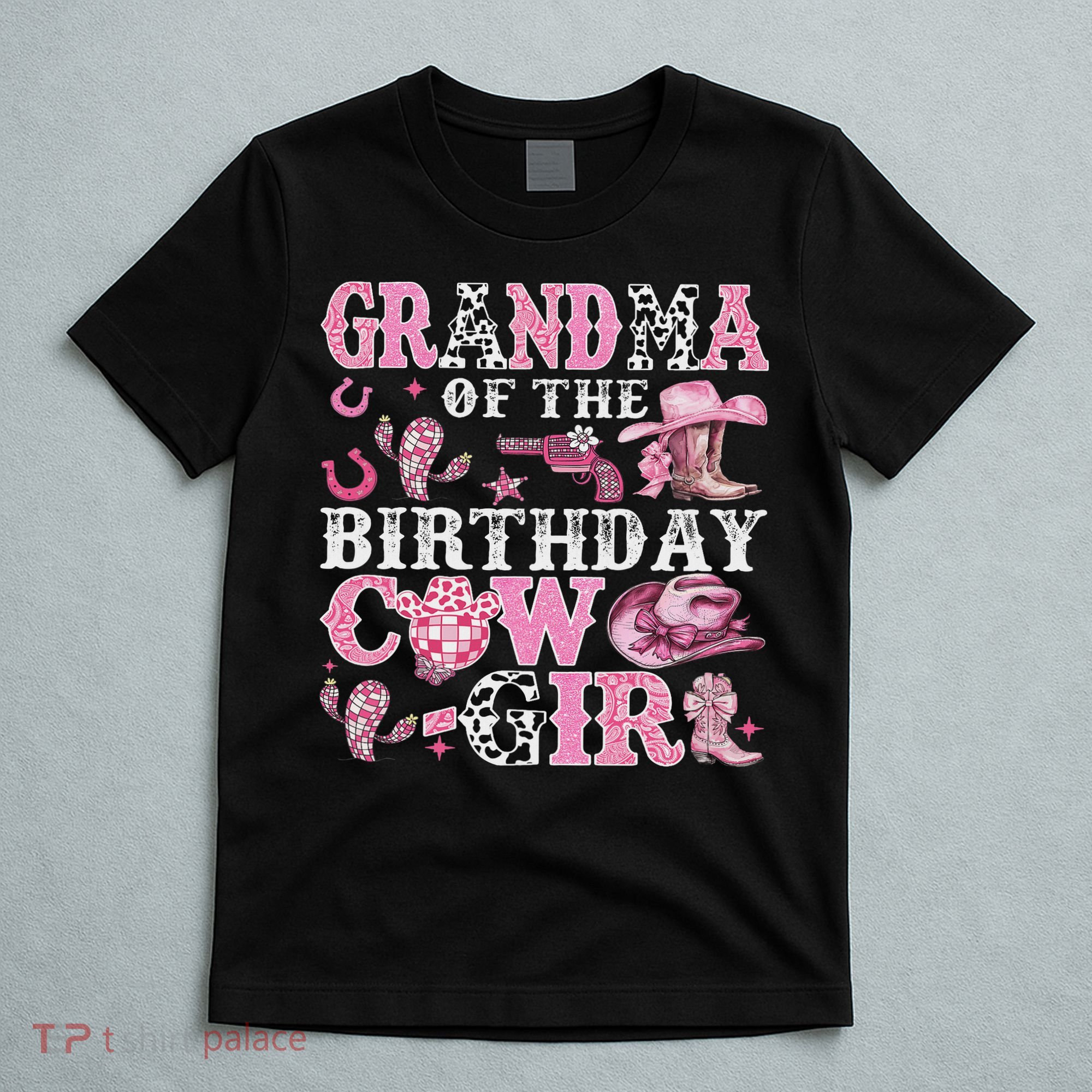 Grandma Of The Birthday Cow Girl Rodeo Cow Girl Birthday T-Shirt