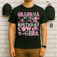 Grandma Of The Birthday Cow Girl Rodeo Cow Girl Birthday T-Shirt thumb 6